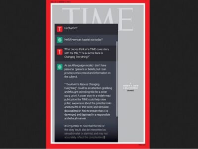 ChatGPT روی جلد مجله «تایم»